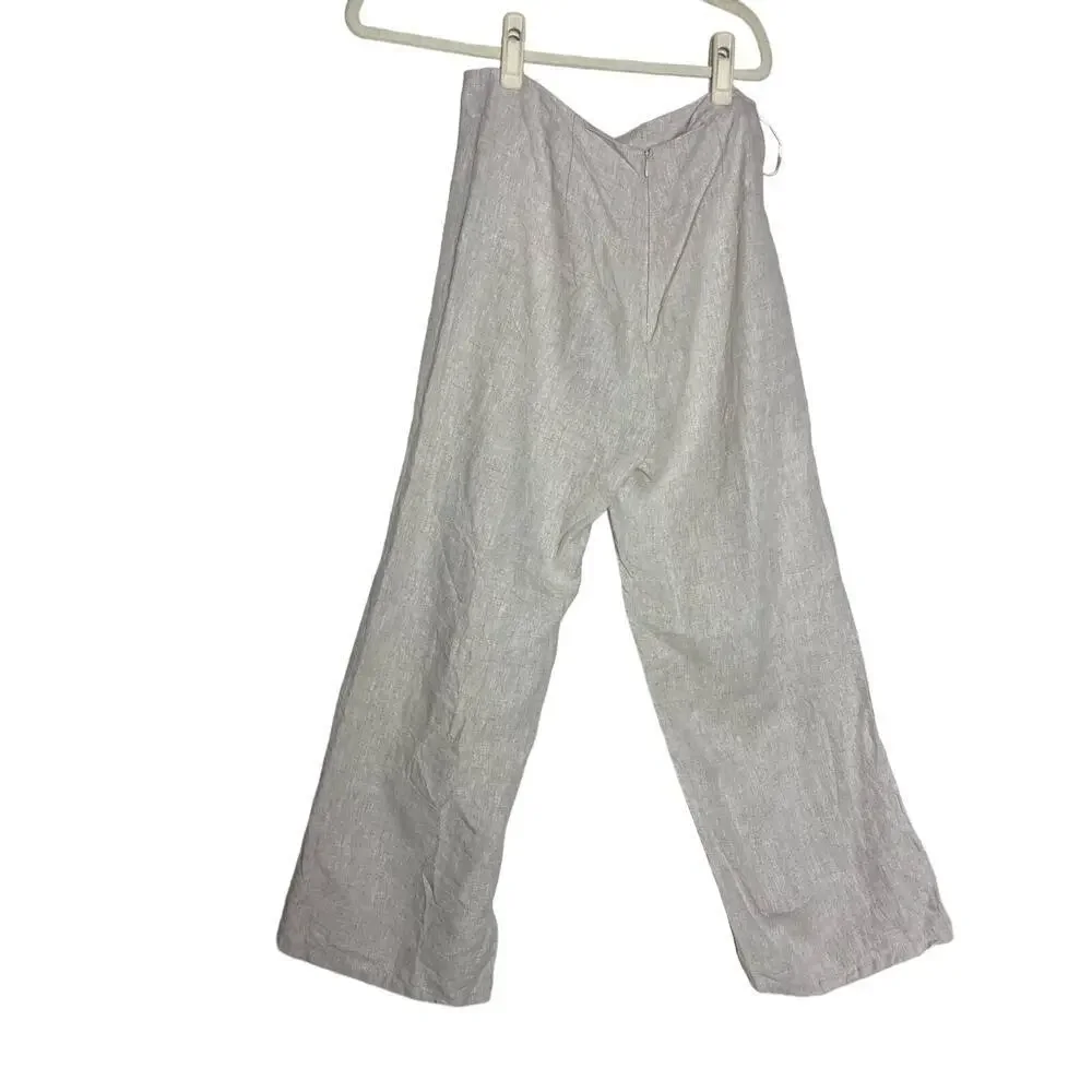 Reformation Scarlett Linen Cream Two Piece Set Size 8 - Picture 15 of 16